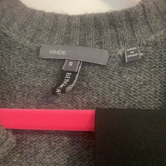 VINCE For Bergdorf Goodman Grey Alpaca Wool Cashmere Sweater Vest - Picture 2 of 7